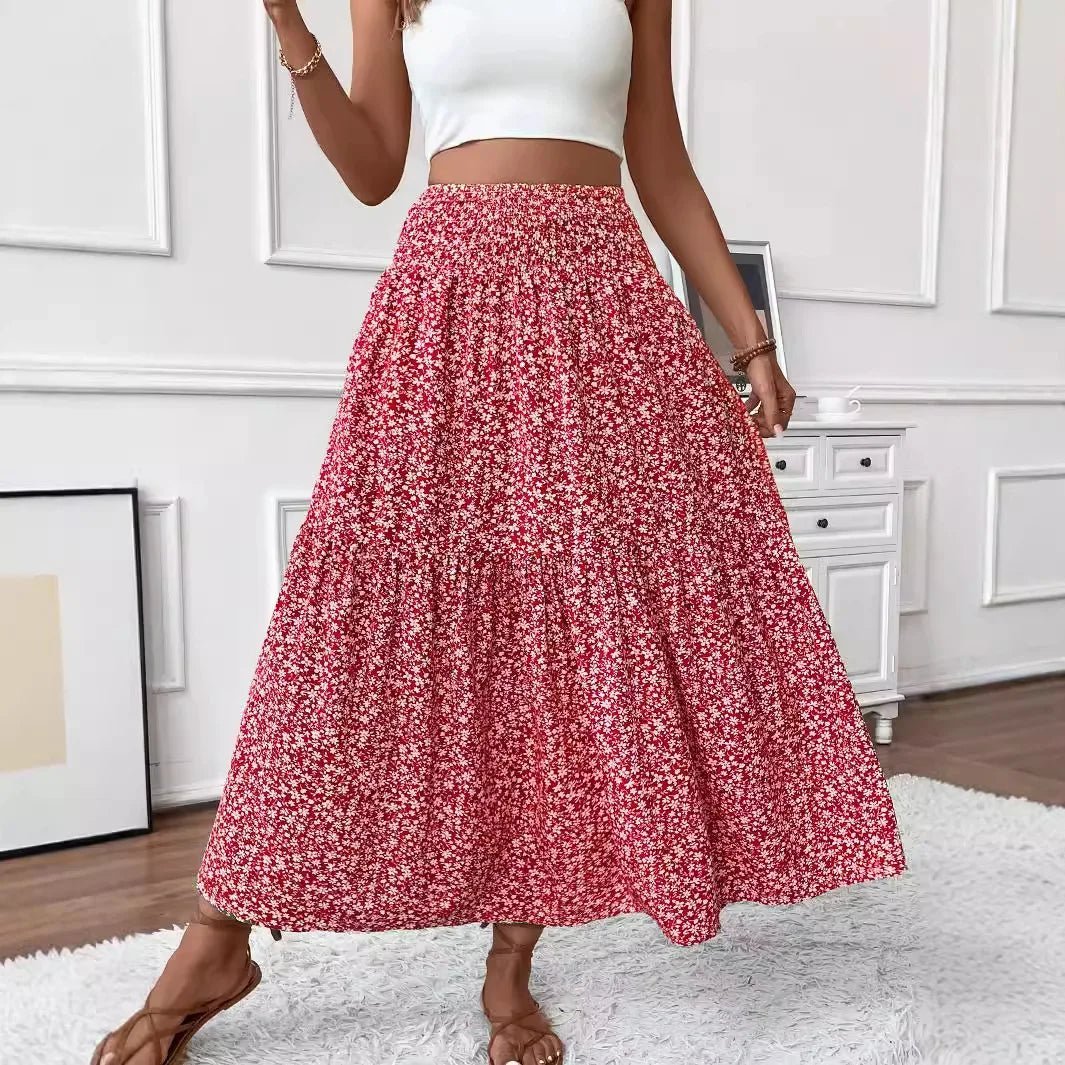 Saia maxi floral boho Rivka