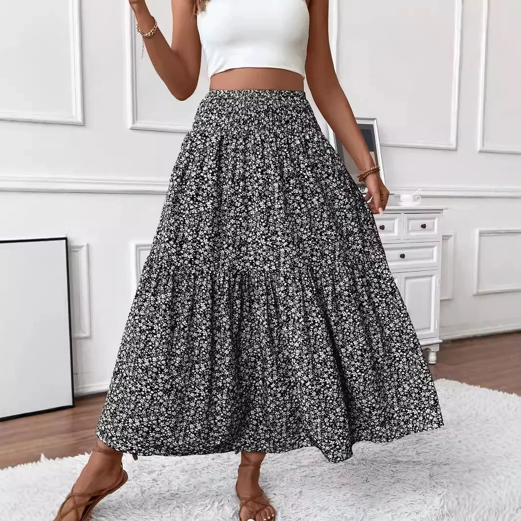 Saia maxi floral boho Rivka