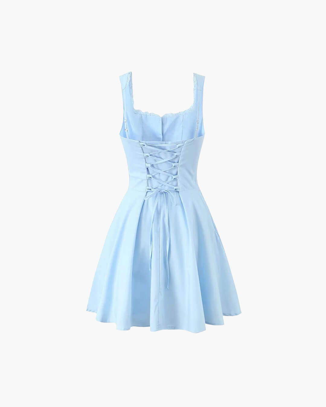 Vestido mini com cordões nas costas Rosa
