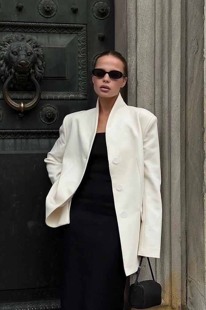 Blazer com gola subida Roxie