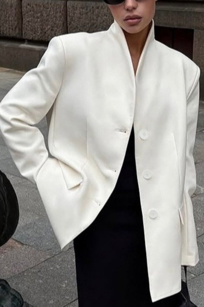 Blazer com gola subida Roxie