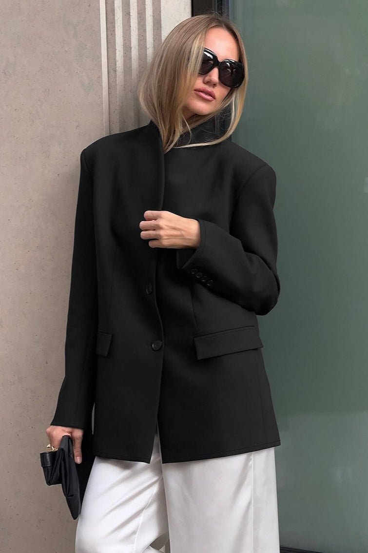Blazer com gola subida Roxie