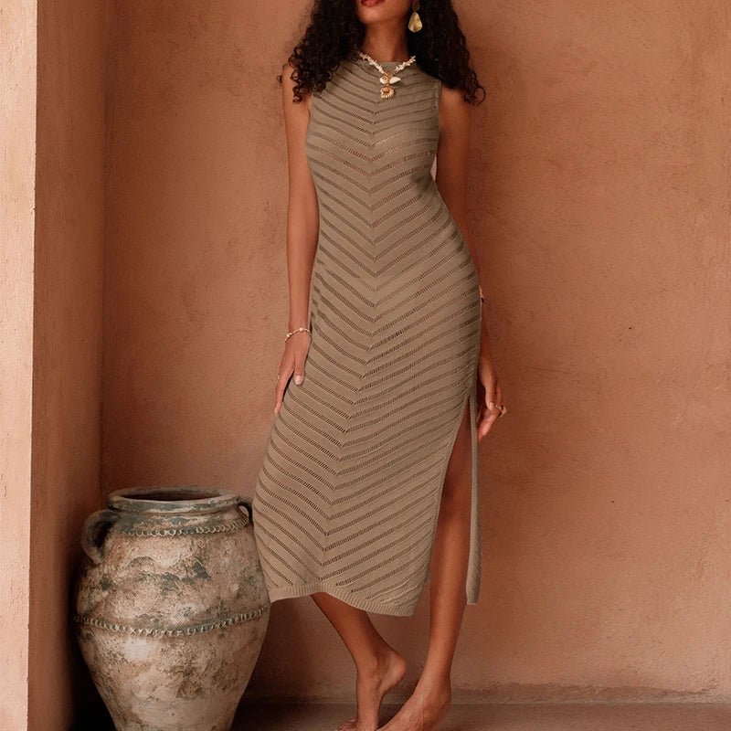 Vestido de praia de malha vazada Ruth