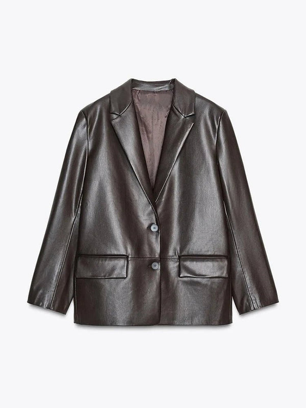 Blazer de pele vegan Ryza