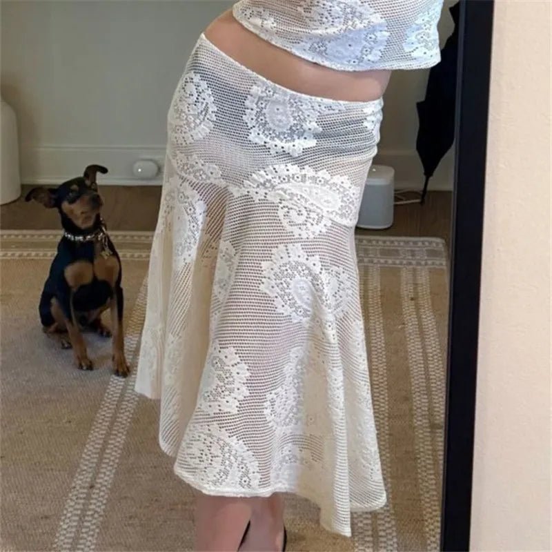 Sabrina Paisley Lace Midi Skirt