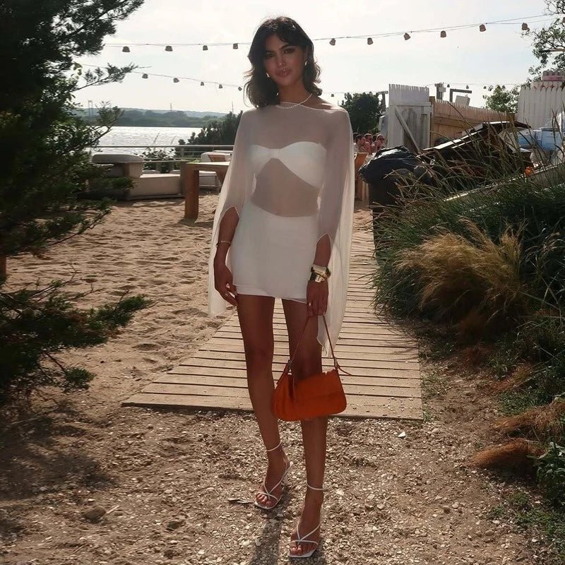 Cobertura de praia com blusa solta Samantha