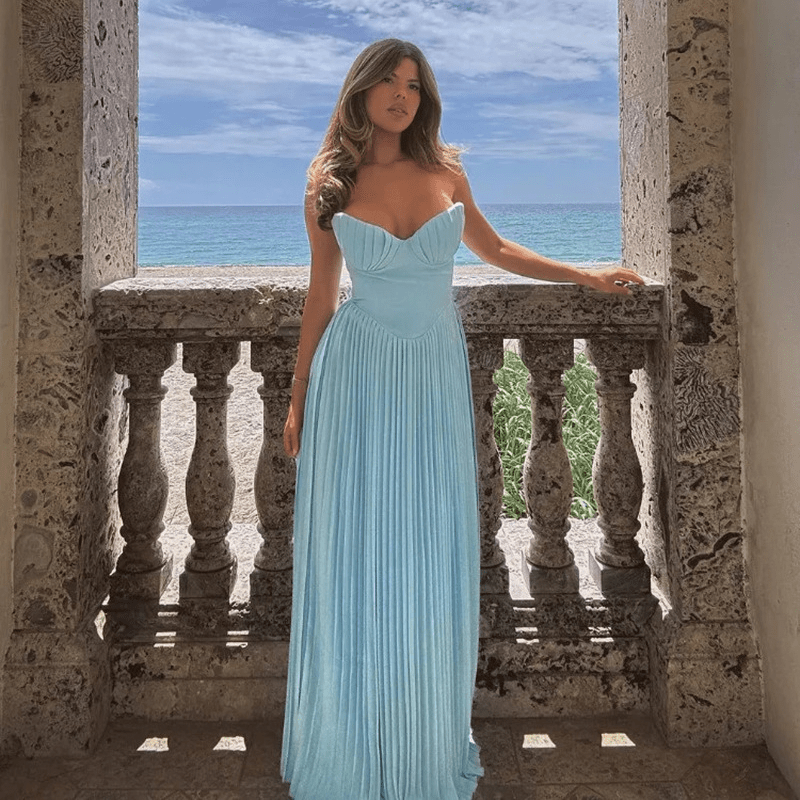Vestido comprido Selena sem alças