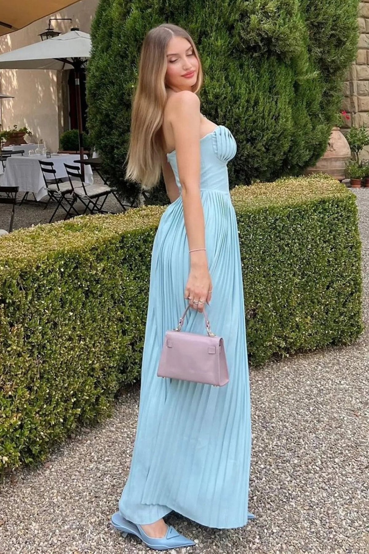 Vestido comprido Selena sem alças