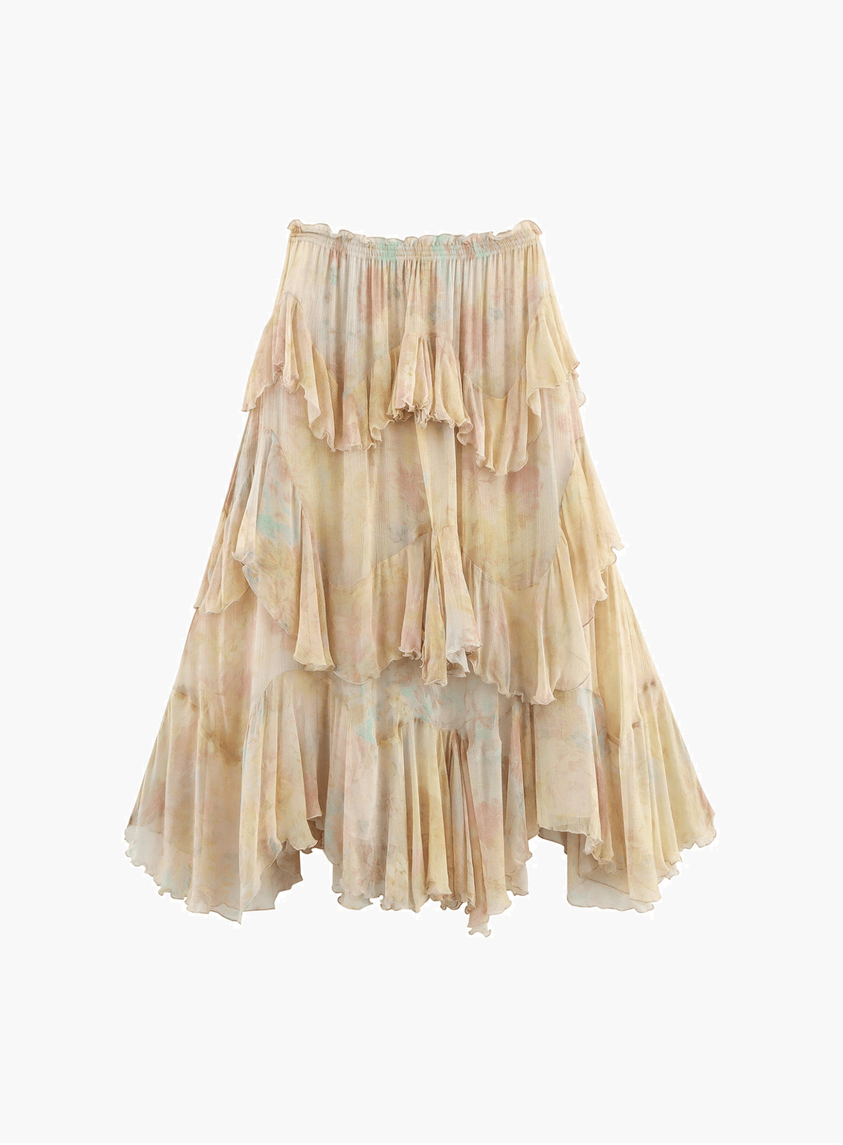 Saia maxi boho Serena com folhos