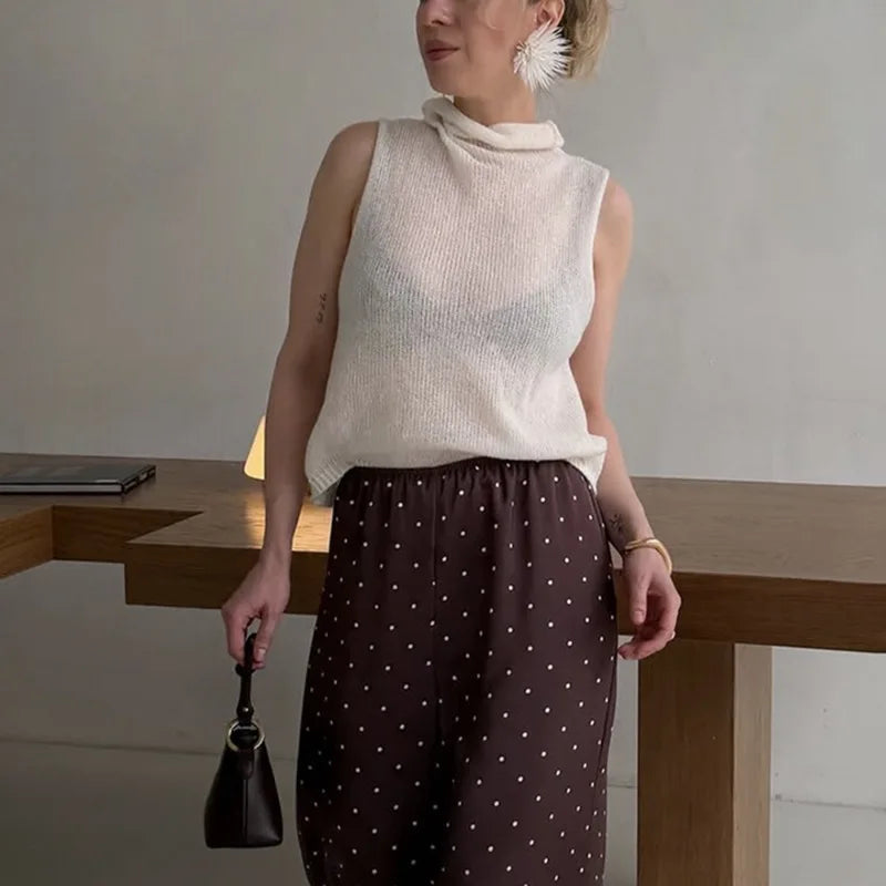 Camisola oversized transparente com recortes