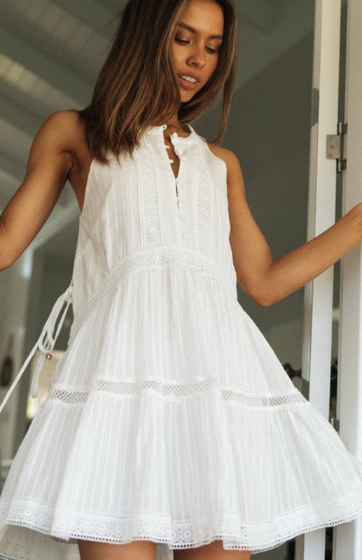 Vestido mini Shelby boémio sem mangas