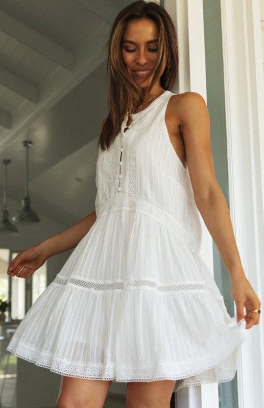 Vestido mini Shelby boémio sem mangas