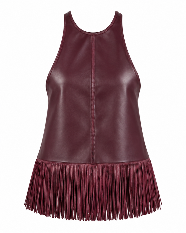 Top halter Sierra com franjas