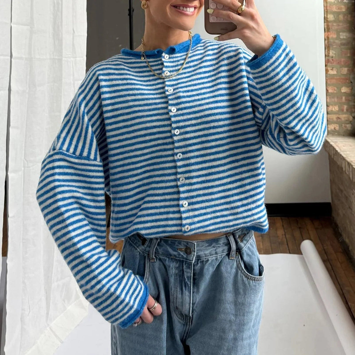 Sofia Striped Cardigan