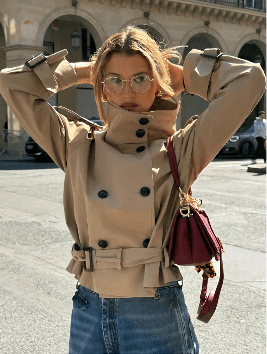 Gabardine curta Sofie