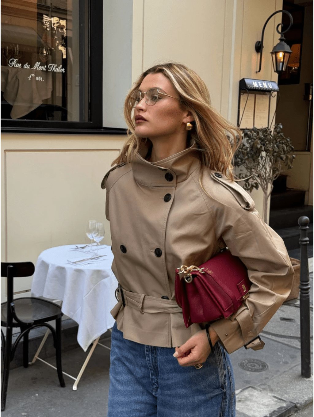 Gabardine curta Sofie