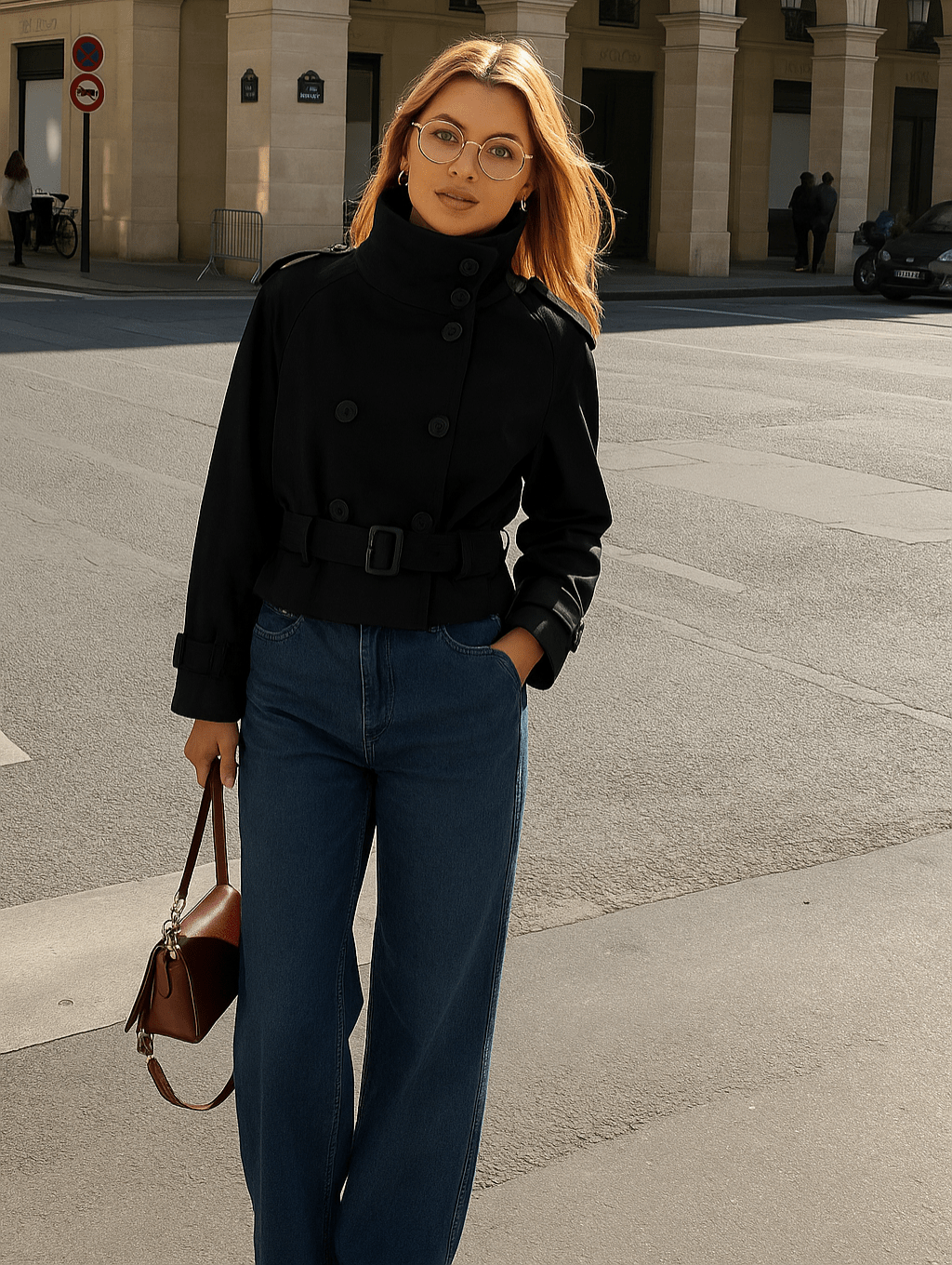 Gabardine curta Sofie