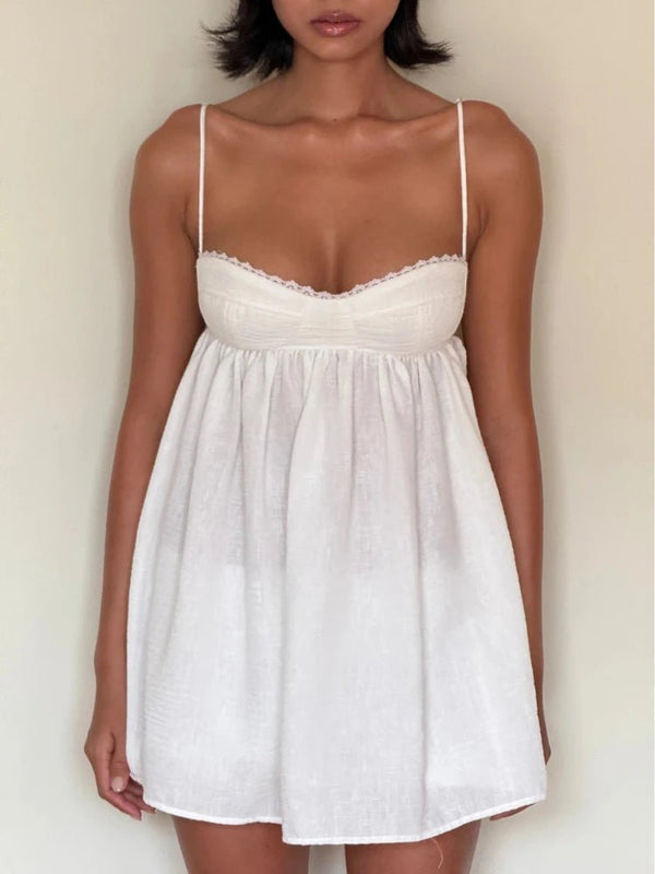 Conjunto curto de renda com acabamento ondulado Sophia