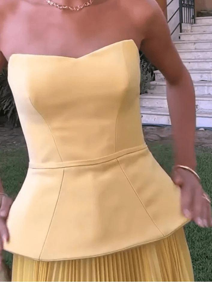 Conjunto de saia de verão plissada Sophia