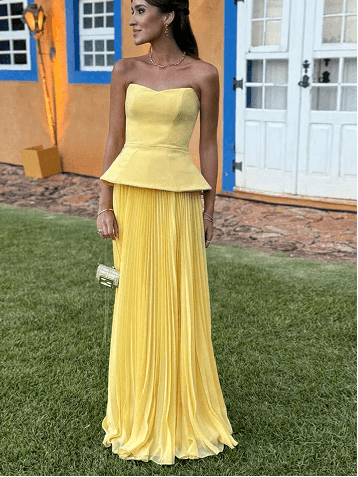 Conjunto de saia de verão plissada Sophia