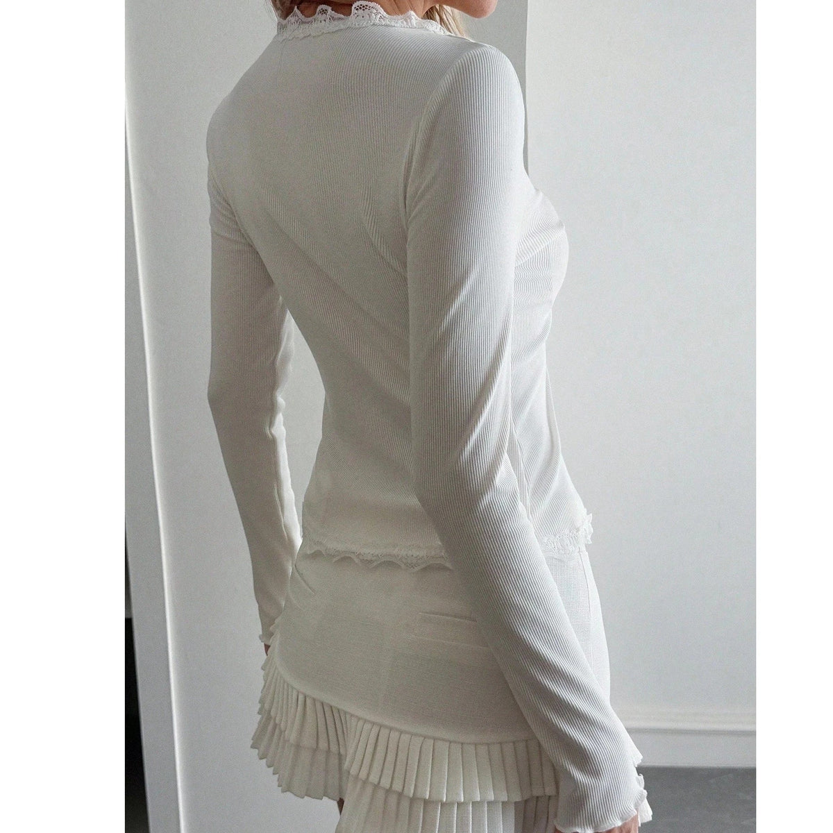 Blusa Sophia canelada com botões