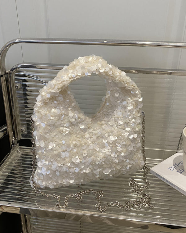 Sophia Sequin Evening Shoulder Bag
