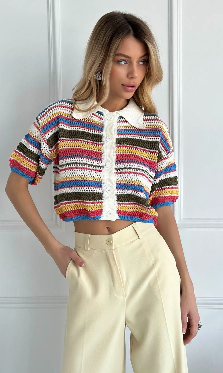 Sophie Striped Crochet Co-ord Set