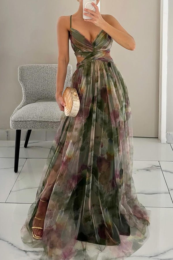 Bianca Floral V-Neck Maxi Dress