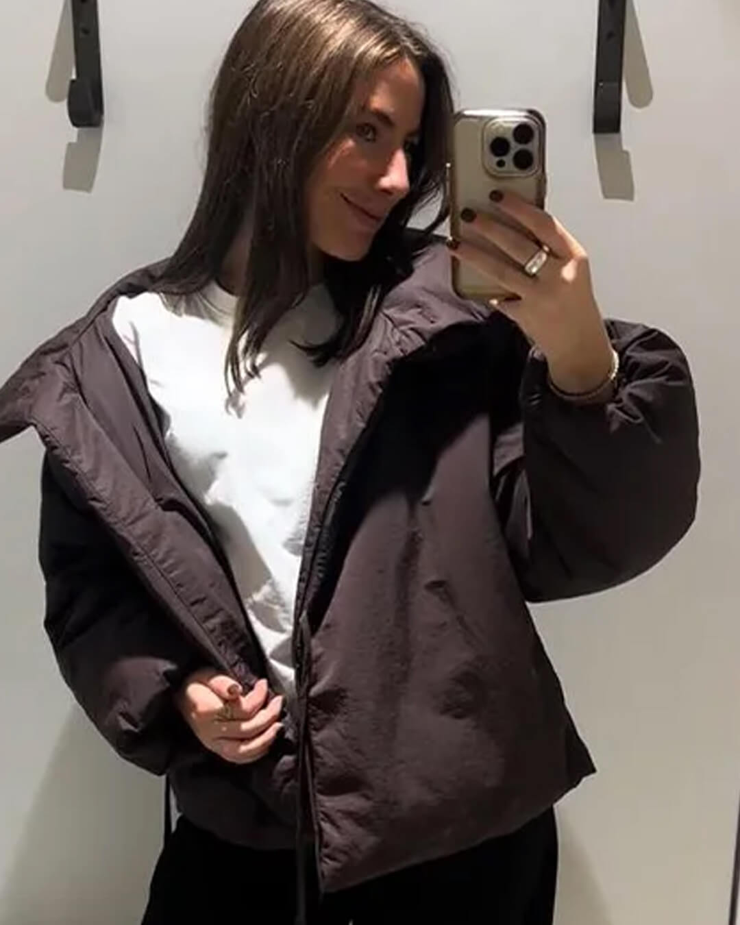 Casaco acolchoado de gola alta com atilhos Suzy