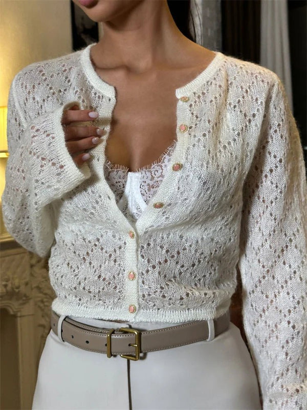 Tessa Sheer Cropped Cardigan