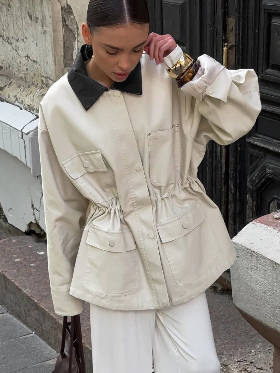 Casaco oversized com cordão Therese