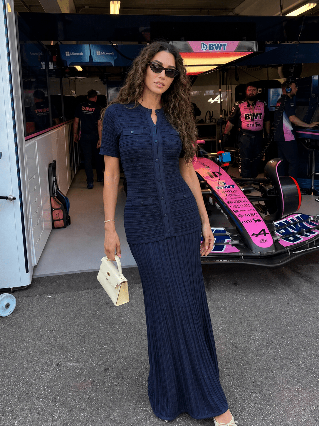 Vestido maxi de malha canelada Ulrike