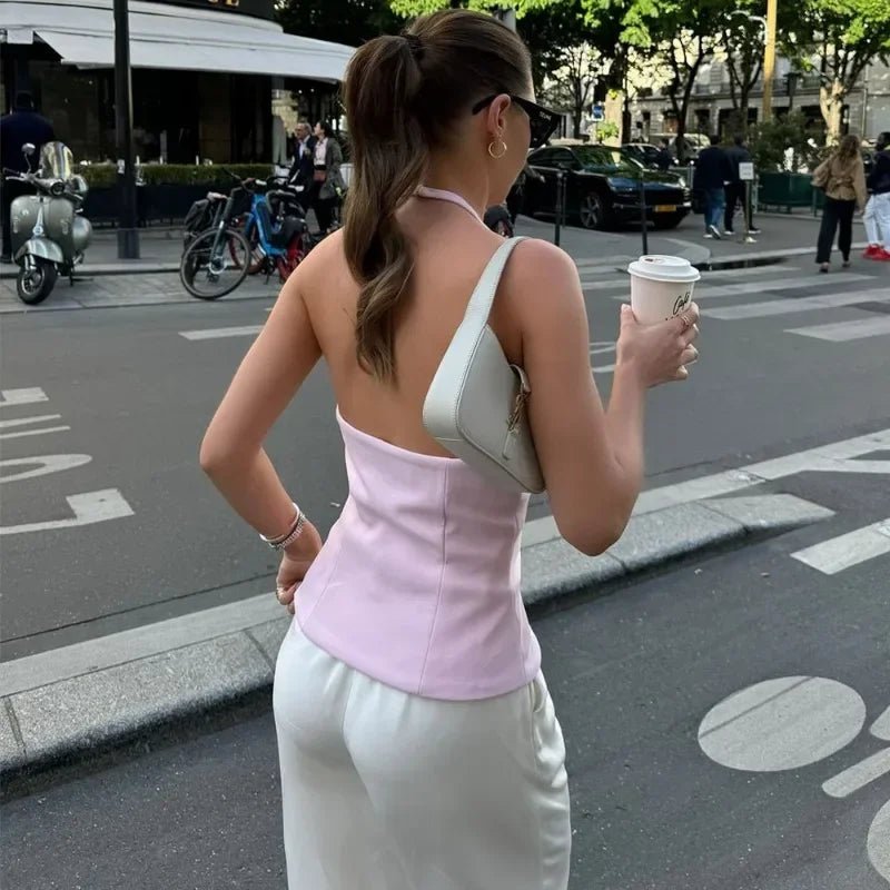 Top cai-cai com laço Valerie