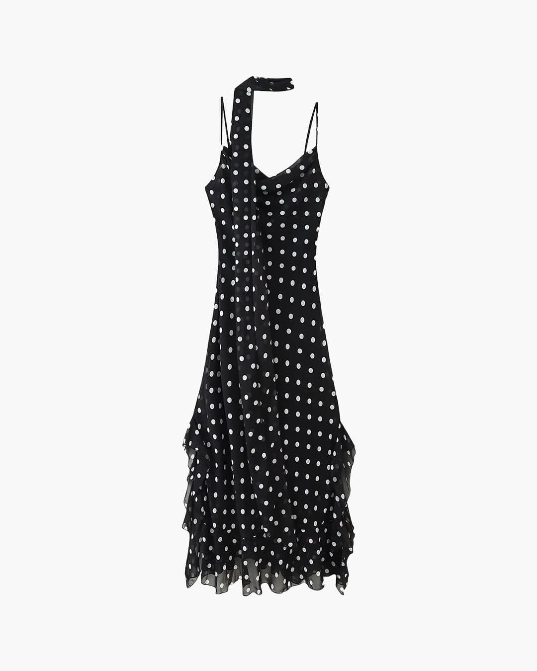 Vestido comprido às bolinhas Valerie