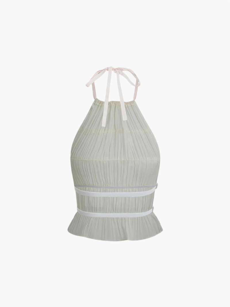 Conjunto de duas peças Valerie com detalhes de folhos