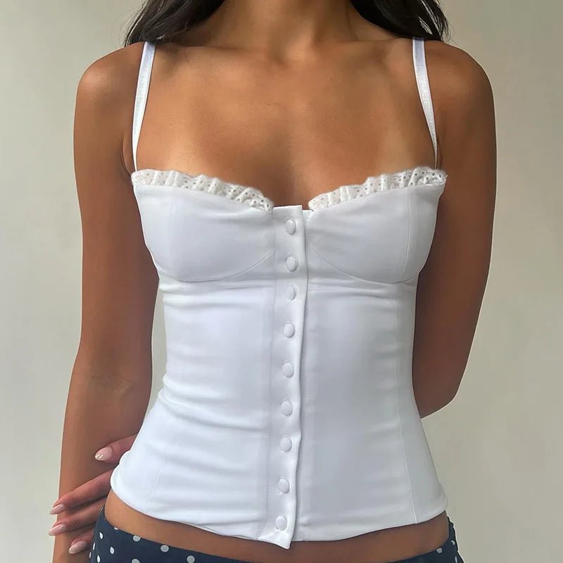 Top corpete Viviana em renda com patchwork