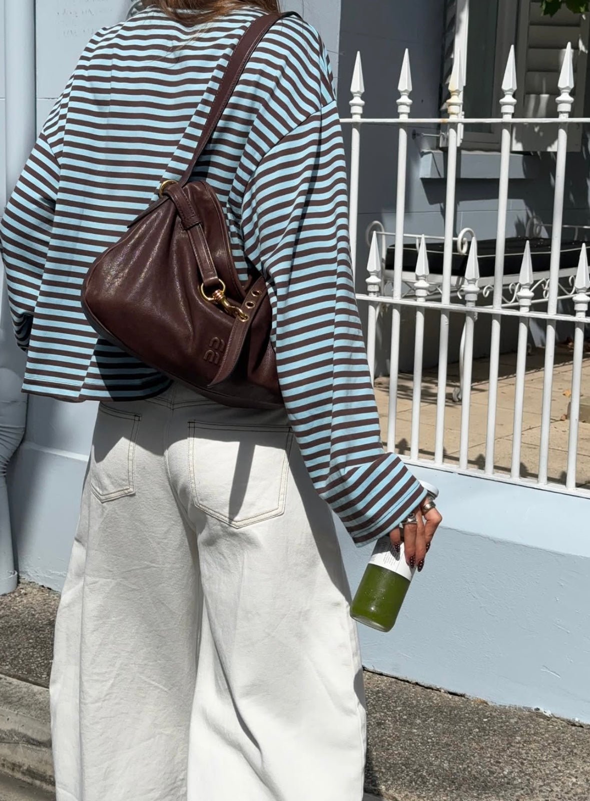 Camisola de malha oversized Vivien às riscas