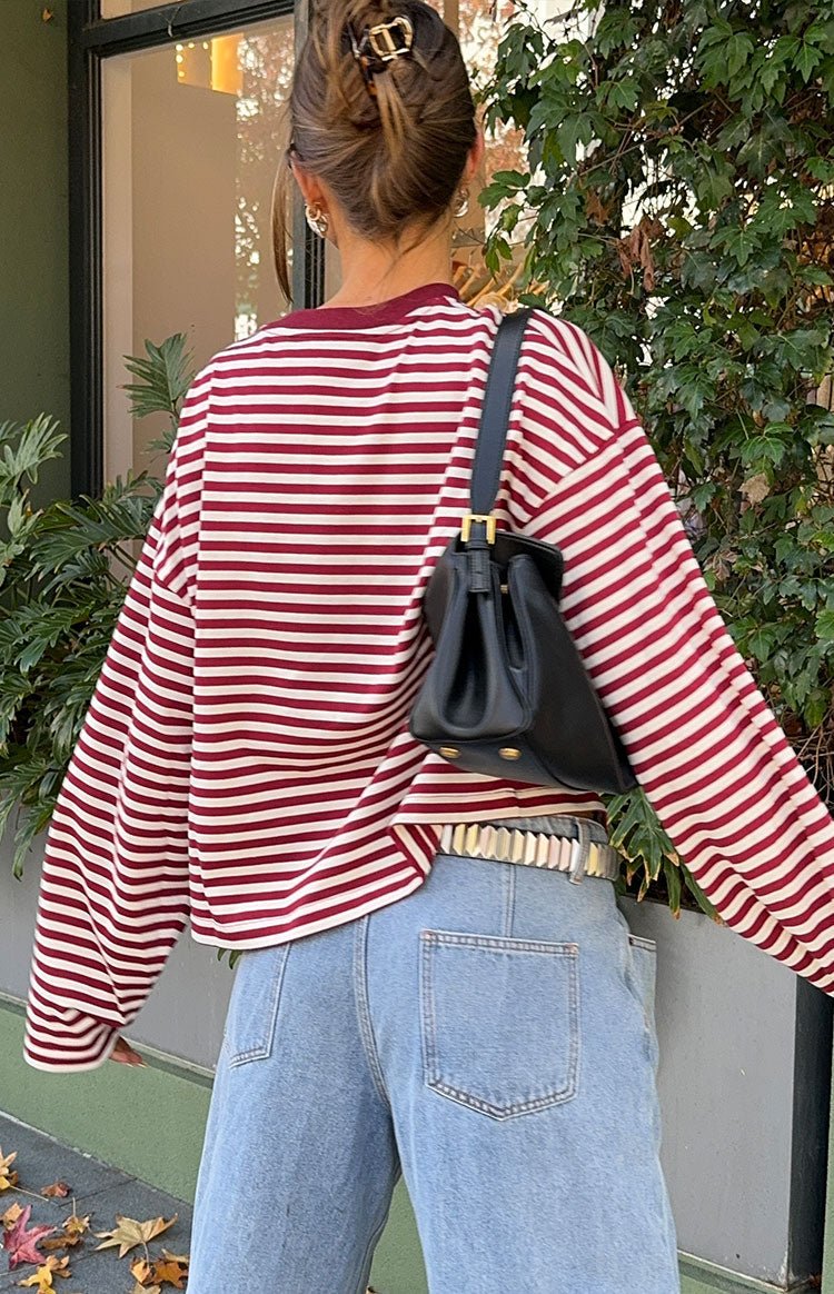 Camisola de malha oversized Vivien às riscas