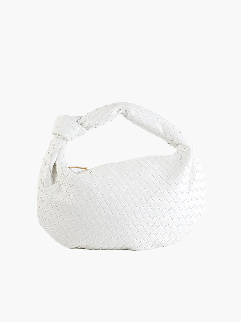 MAIE woven medium bag in white