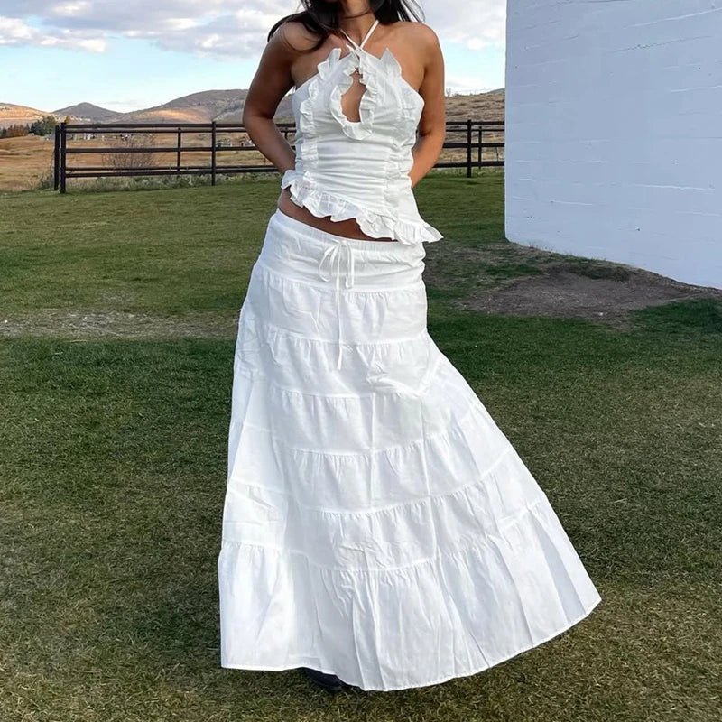 Conjunto de duas peças com folhos Yasmine
