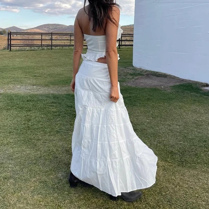 Conjunto de duas peças com folhos Yasmine