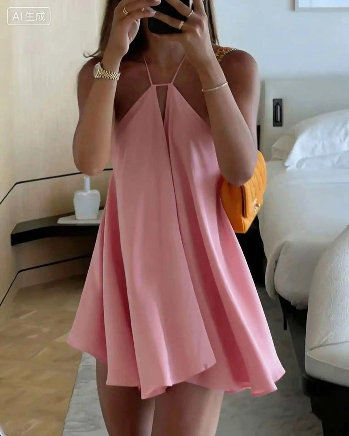 Vestido de verão Zinnia com ombros descobertos e recortes